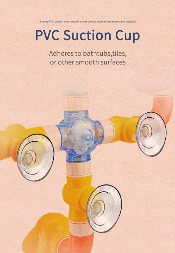 Planet Gates Bath Toys Baby Water Game Faucet Shower Rubber Duck Waterwheel Dabbling Water Spray Set For Kids Animals Bathroom Summer Toys