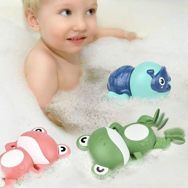 Planet Gates Bath Toys Baby Water Game Faucet Shower Rubber Duck Waterwheel Dabbling Water Spray Set For Kids Animals Bathroom Summer Toys