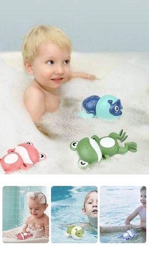 Planet Gates Bath Toys Baby Water Game Faucet Shower Rubber Duck Waterwheel Dabbling Water Spray Set For Kids Animals Bathroom Summer Toys