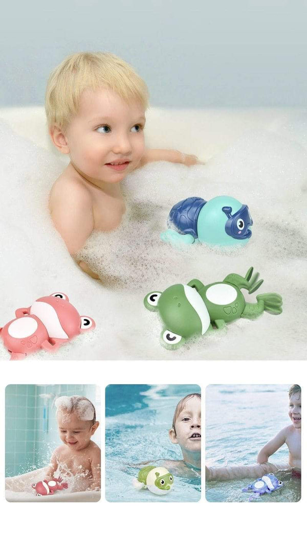 Planet Gates Bath Toys Baby Water Game Faucet Shower Rubber Duck Waterwheel Dabbling Water Spray Set For Kids Animals Bathroom Summer Toys