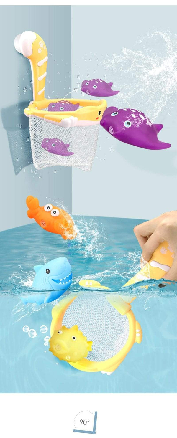 Planet Gates Bath Toys Baby Water Game Faucet Shower Rubber Duck Waterwheel Dabbling Water Spray Set For Kids Animals Bathroom Summer Toys