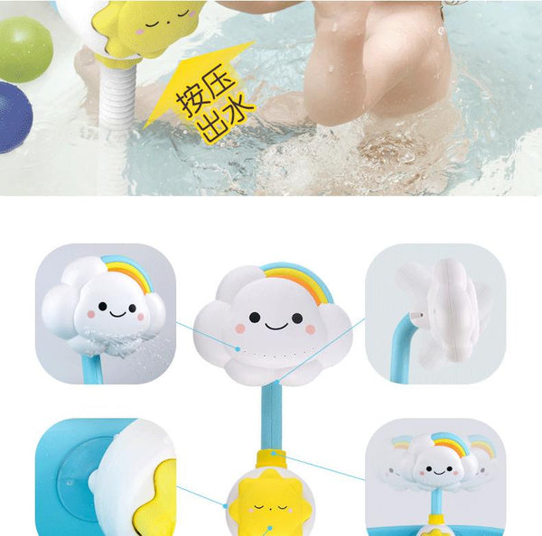 Planet Gates Bath Toys for Kids Baby Water Game Clouds Model Faucet Shower Water Spray Toy For Children Squirting Sprinkler Bathroom Baby Toy