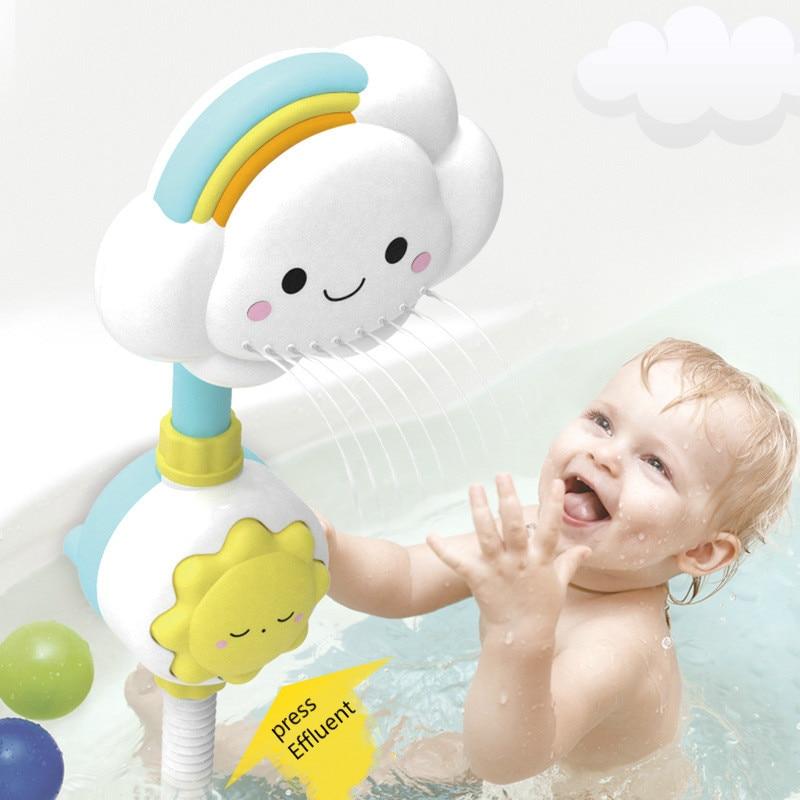 Planet Gates Bath Toys for Kids Baby Water Game Clouds Model Faucet Shower Water Spray Toy For Children Squirting Sprinkler Bathroom Baby Toy