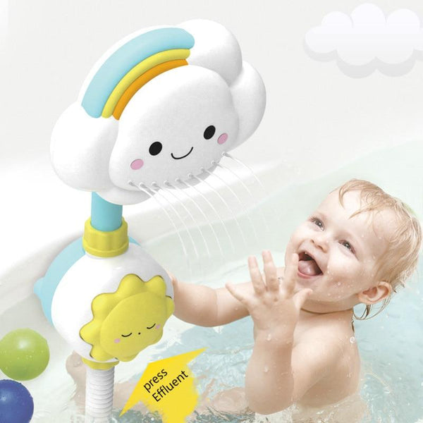 Planet Gates Bath Toys for Kids Baby Water Game Clouds Model Faucet Shower Water Spray Toy For Children Squirting Sprinkler Bathroom Baby Toy