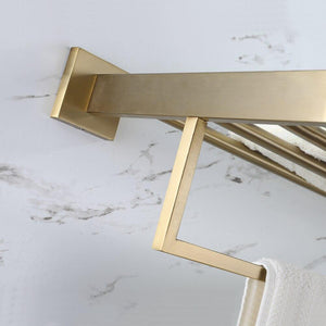 Planet Gates Bathroom Accessories Brushed Gold Stainless Steel Dish Rack Towel Rod Towel Ring Bathrobe Hook Paper Towel Rack