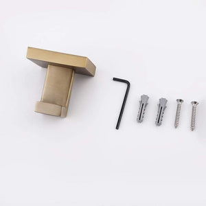 Planet Gates Bathroom Accessories Brushed Gold Stainless Steel Dish Rack Towel Rod Towel Ring Bathrobe Hook Paper Towel Rack