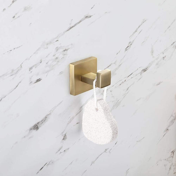 Planet Gates Bathroom Accessories Brushed Gold Stainless Steel Dish Rack Towel Rod Towel Ring Bathrobe Hook Paper Towel Rack