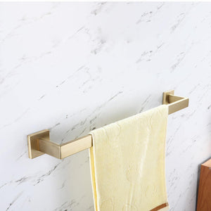 Planet Gates Bathroom Accessories Brushed Gold Stainless Steel Dish Rack Towel Rod Towel Ring Bathrobe Hook Paper Towel Rack