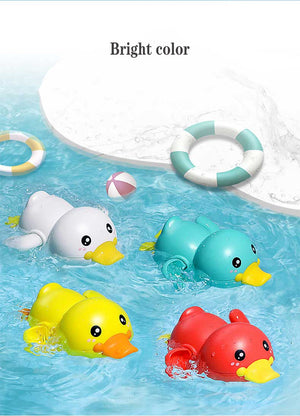 Planet Gates Bathroom Bath Shower Baby Clockwork Swimming Children Play Water Cute Little Yellow Duck Bathing Bathtub Toys For Kid
