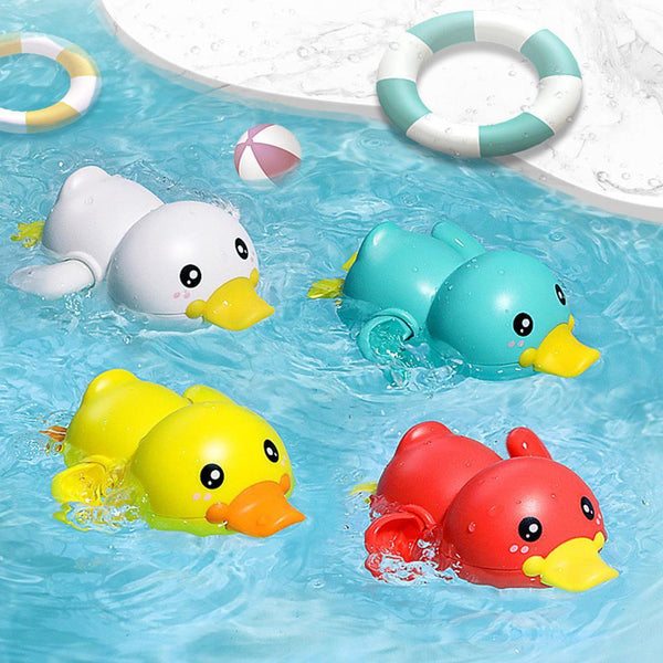 Planet Gates Bathroom Bath Shower Baby Clockwork Swimming Children Play Water Cute Little Yellow Duck Bathing Bathtub Toys For Kid
