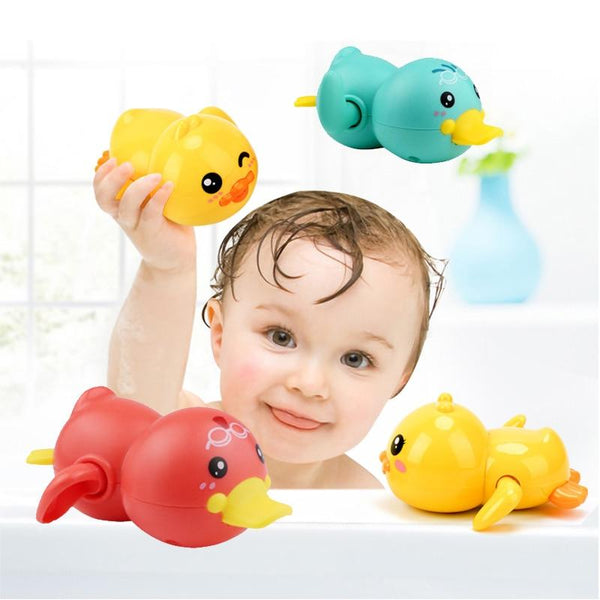 Planet Gates Bathroom Bath Shower Baby Clockwork Swimming Children Play Water Cute Little Yellow Duck Bathing Bathtub Toys For Kid