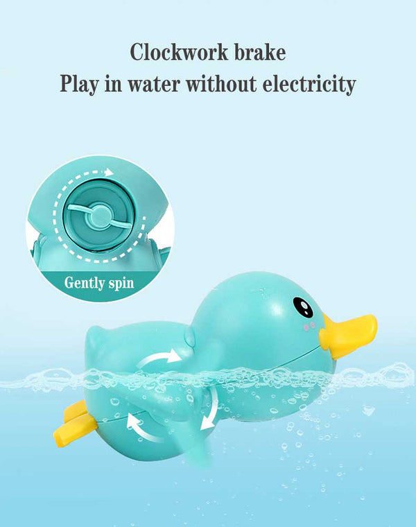 Planet Gates Bathroom Bath Shower Baby Clockwork Swimming Children Play Water Cute Little Yellow Duck Bathing Bathtub Toys For Kid