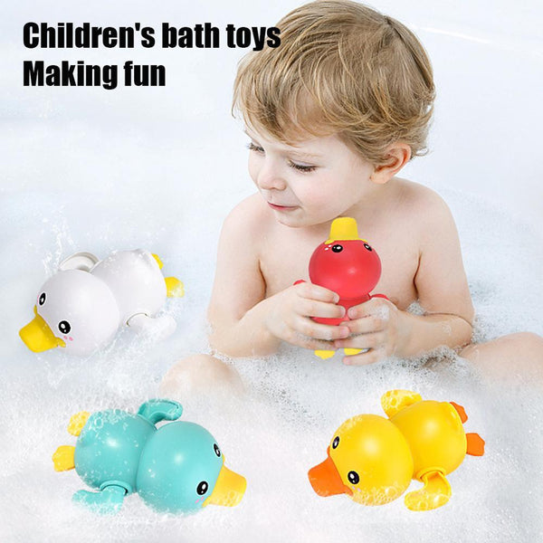 Planet Gates Bathroom Bath Shower Baby Clockwork Swimming Children Play Water Cute Little Yellow Duck Bathing Bathtub Toys For Kid