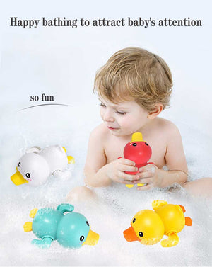 Planet Gates Bathroom Bath Shower Baby Clockwork Swimming Children Play Water Cute Little Yellow Duck Bathing Bathtub Toys For Kid