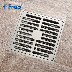 Planet Gates Bathroom Drain Brass Square Shower Room Floor Drain Trap Waste Grate With Hair Strainer Anti Smelly Drains 10cm*10cm Y38108