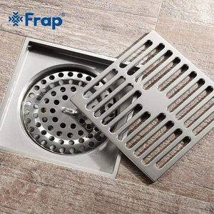 Planet Gates Bathroom Drain Brass Square Shower Room Floor Drain Trap Waste Grate With Hair Strainer Anti Smelly Drains 10cm*10cm Y38108