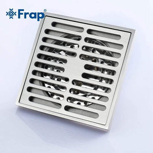 Planet Gates Bathroom Drain Brass Square Shower Room Floor Drain Trap Waste Grate With Hair Strainer Anti Smelly Drains 10cm*10cm Y38108