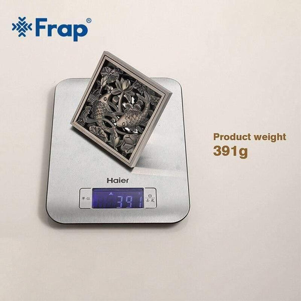 Planet Gates Bathroom Fish Lotus Pattern Brass Copper Deodorant Bathroom Shower Floor Drain for Kitchen Balcony Y38065