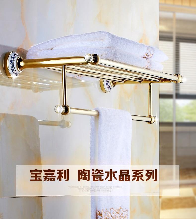 Planet Gates Bathroom Hardware Set Antique Gold&Crystal Bathroom Accessories Sets Bathroom Products FE1