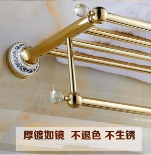 Planet Gates Bathroom Hardware Set Antique Gold&Crystal Bathroom Accessories Sets Bathroom Products FE1