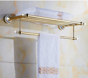 Planet Gates Bathroom Hardware Set Antique Gold&Crystal Bathroom Accessories Sets Bathroom Products FE1