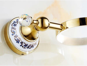 Planet Gates Bathroom Hardware Set Antique Gold&Crystal Bathroom Accessories Sets Bathroom Products FE1