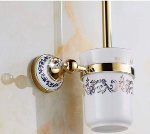 Planet Gates Bathroom Hardware Set Antique Gold&Crystal Bathroom Accessories Sets Bathroom Products FE1