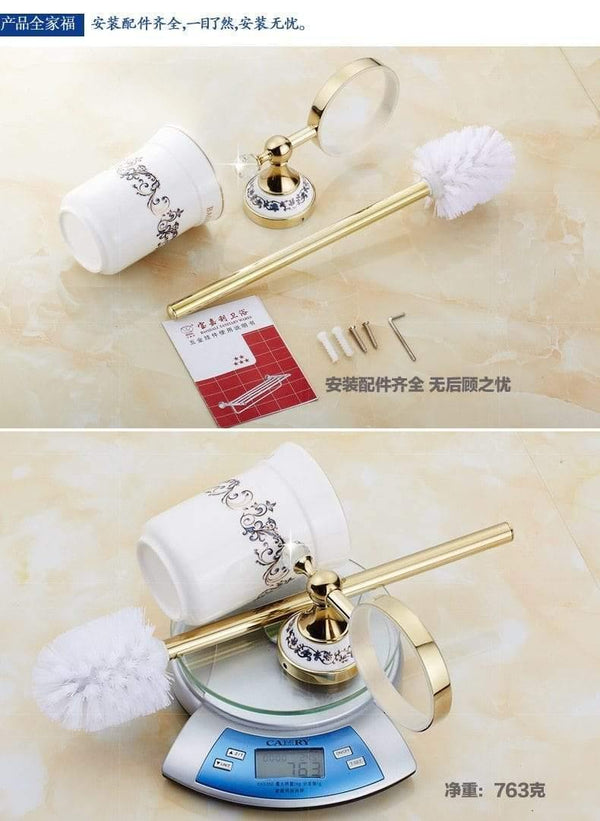 Planet Gates Bathroom Hardware Set Antique Gold&Crystal Bathroom Accessories Sets Bathroom Products FE1
