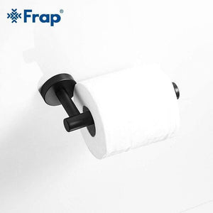 Planet Gates Bathroom Hardware Set Black Robe Hook Single Towel Bar Robe Hook Paper Holder Bathroom Accessories Y38124-2