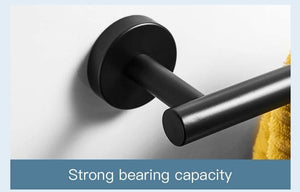 Planet Gates Bathroom Hardware Set Black Robe Hook Single Towel Bar Robe Hook Paper Holder Bathroom Accessories Y38124-2