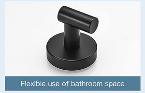 Planet Gates Bathroom Hardware Set Black Robe Hook Single Towel Bar Robe Hook Paper Holder Bathroom Accessories Y38124-2