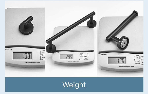 Planet Gates Bathroom Hardware Set Black Robe Hook Single Towel Bar Robe Hook Paper Holder Bathroom Accessories Y38124-2