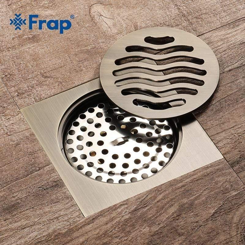 Planet Gates Bathroom Kitchen Balcony Shower Floor Drains 10*10cm Antique Square Floor Shower Drain Waste Grate DrainY38081