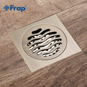 Planet Gates Bathroom Kitchen Balcony Shower Floor Drains 10*10cm Antique Square Floor Shower Drain Waste Grate DrainY38081