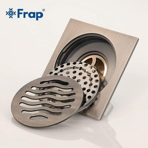 Planet Gates Bathroom Kitchen Balcony Shower Floor Drains 10*10cm Antique Square Floor Shower Drain Waste Grate DrainY38081