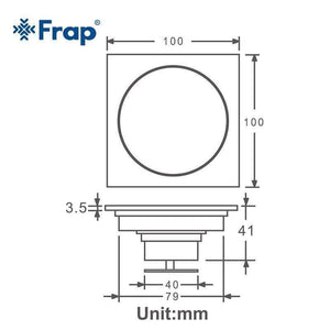 Planet Gates Bathroom Kitchen Balcony Shower Floor Drains 10*10cm Antique Square Floor Shower Drain Waste Grate DrainY38081
