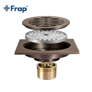 Planet Gates Bathroom Kitchen Balcony Shower Floor Drains 10*10cm Antique Square Floor Shower Drain Waste Grate DrainY38081