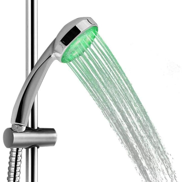 Planet Gates Bathroom products automatic luminous color LED 3 round shower caddy color handheld shower temperature sensor