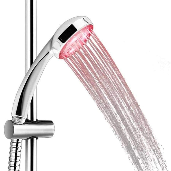 Planet Gates Bathroom products automatic luminous color LED 3 round shower caddy color handheld shower temperature sensor