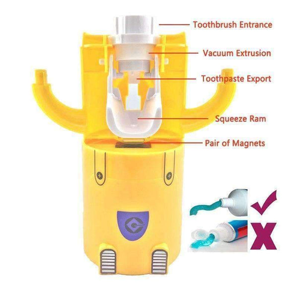 Planet Gates Bathroom Products Cartoon Automatic Toothpaste Dispenser Cute Squeezers Toothbrush Holder Bathroom Accessories Set For Kids