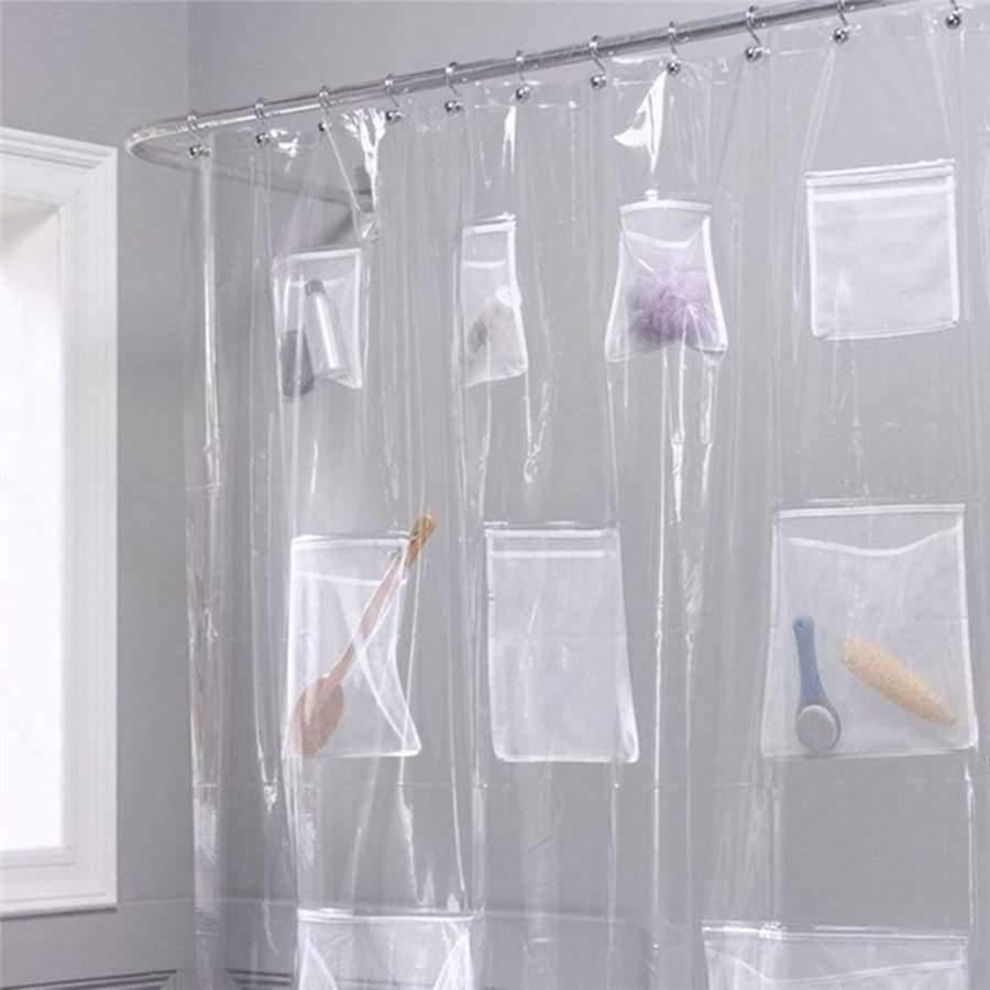 Planet Gates Bathroom Shower Curtain with Pocket Waterproof Bath Curtain Clear Translucent Bathroom Shower Curtain Bathroom Products