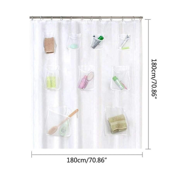 Planet Gates Bathroom Shower Curtain with Pocket Waterproof Bath Curtain Clear Translucent Bathroom Shower Curtain Bathroom Products