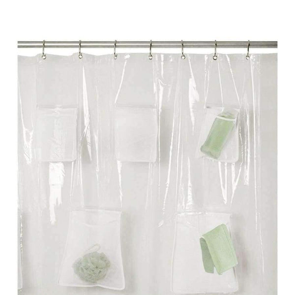 Planet Gates Bathroom Shower Curtain with Pocket Waterproof Bath Curtain Clear Translucent Bathroom Shower Curtain Bathroom Products