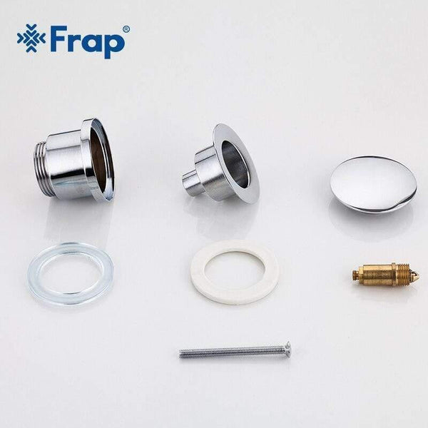 Planet Gates Bathtub Drain Bath Basin Overflow Hole Sink Tap Push Button Pop Up Waste Plug Slotted Kitchen Sinks Drains F61 F62