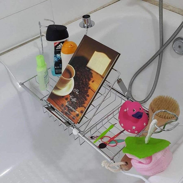 Planet Gates Bathtub Tray Shower Shelf Storage Chrome bath tub tray Wine Rack Extension Bathroom Storage Organization