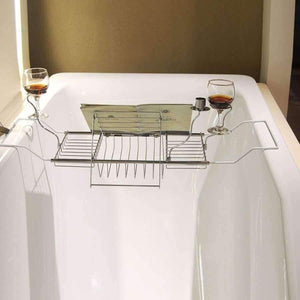 Planet Gates Bathtub Tray Shower Shelf Storage Chrome bath tub tray Wine Rack Extension Bathroom Storage Organization