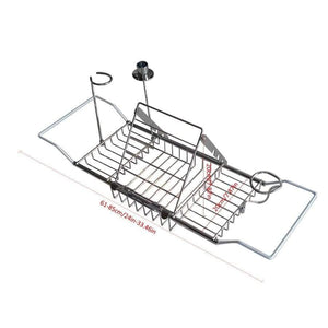 Planet Gates Bathtub Tray Shower Shelf Storage Chrome bath tub tray Wine Rack Extension Bathroom Storage Organization