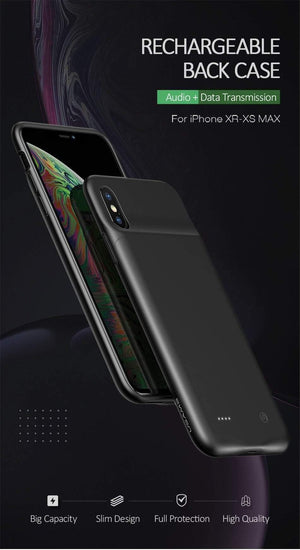 Planet Gates Battery Case For iPhone X XR XS XSmax,USAMS 4000mAh External Battery Charger Case Backup Power Bank Portable Power Charging Case