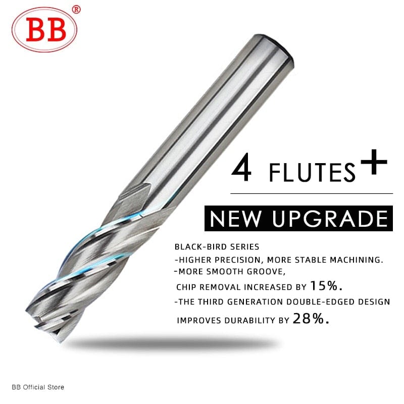 Planet Gates BB End Mills High Precision HSS Metal Cutter Co8 Cobalt D1-32mm 2 3 4 Flutes Teeth Aluminum Milling Tool Key Seater Router Bit
