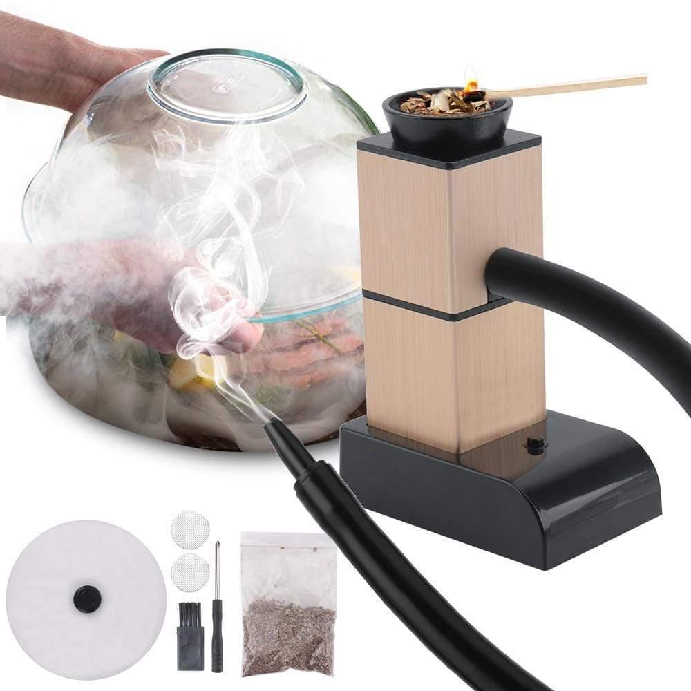 BBQ Grill Smoker Cold Smoke Generator Salmon Fish Bacon Meat Smoker Food Smoking Gun Kitchen Bar Molecular Cuisine Cooking Tool